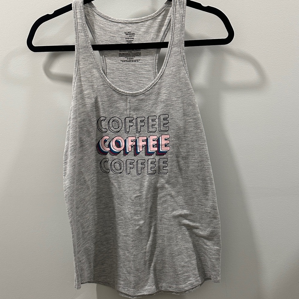 Secret Treasures Gray Coffee Tank Top